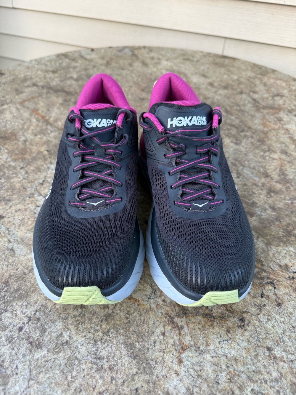 Hoka One One Women's Black Shoes with Pink Linings